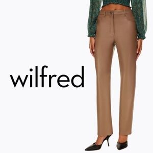 WILFRED The Melina™ Pant High-Waisted Vegan Leather Pants CONSTANT CARAMEL